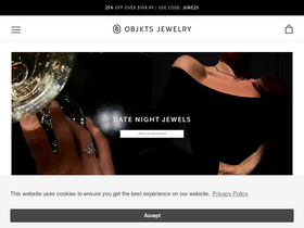 Objktsjewelry website screenshot