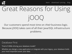 'jooq.org' screenshot