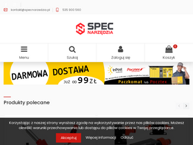 'specnarzedzia.pl' screenshot
