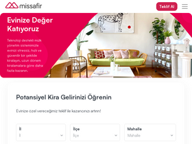 'missafir.com' screenshot