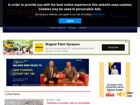 'midwestradio.ie' screenshot