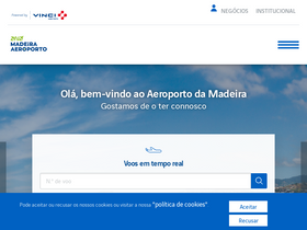'aeroportomadeira.pt' screenshot