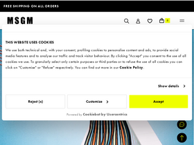 'shop-msgm.com' screenshot