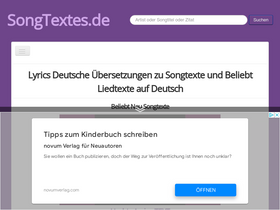 'songtextes.de' screenshot