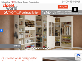 'closetworld.com' screenshot
