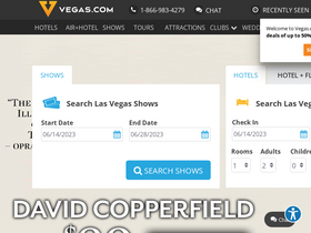 'vegas.com' screenshot