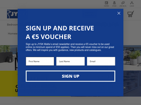 'jysk.com.mt' screenshot