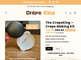 Crepeking website screenshot