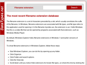 'datatypes.net' screenshot