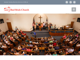'theredbrickchurch.org' screenshot