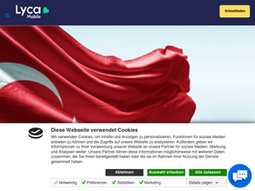 'lycamobile.at' screenshot