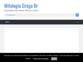 'mitologiagrega.net.br' screenshot