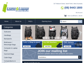 Leatherandluggage homepage screenshot