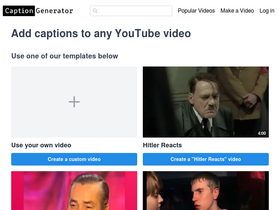 'captiongenerator.com' screenshot