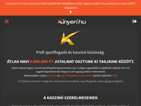 'kinyeri.hu' screenshot