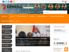 'bawaslu.go.id' screenshot