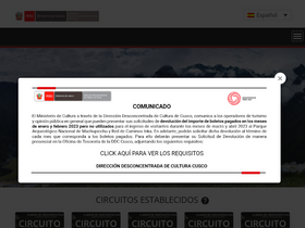 'machupicchu.gob.pe' screenshot