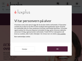 'luxplus.no' screenshot