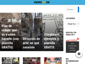 'aprendercine.com' screenshot