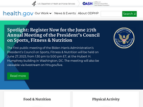 'health.gov' screenshot