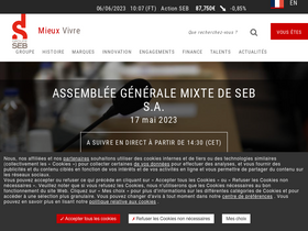 'groupeseb.com' screenshot