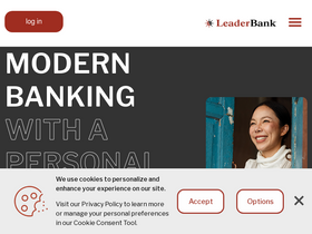 'leaderbank.com' screenshot