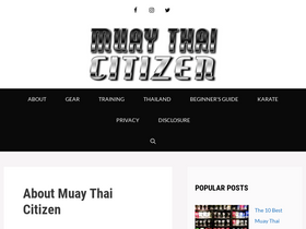 'muaythaicitizen.com' screenshot