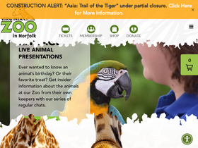 'virginiazoo.org' screenshot