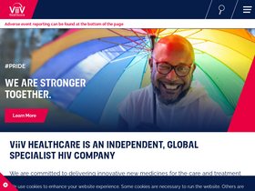 'viivhealthcare.com' screenshot