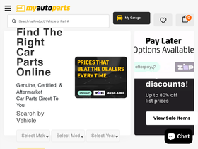 'myautoparts.com.au' screenshot