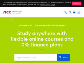 'ncchomelearning.co.uk' screenshot