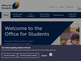 'officeforstudents.org.uk' screenshot