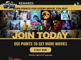 'myuniversalrewards.com' screenshot