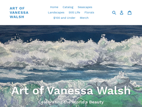 artofvanessawalsh.com homepage screenshot