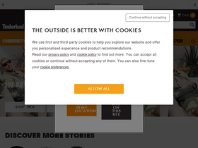 'timberland.co.uk' screenshot