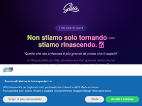 Glua homepage screenshot