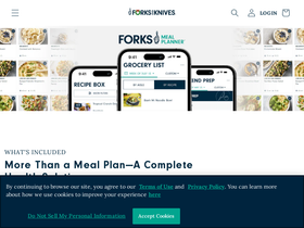 'forksmealplanner.com' screenshot
