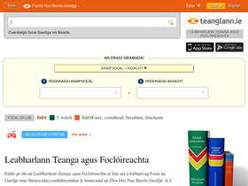 'teanglann.ie' screenshot