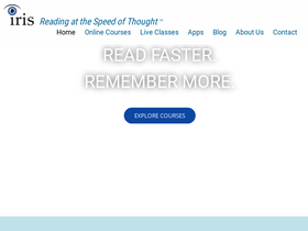 'irisreading.com' screenshot