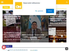 'oncenoticias.hn' screenshot