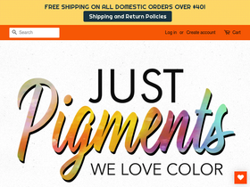 justpigments.com homepage screenshot