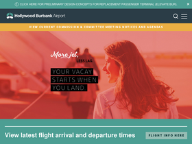 'hollywoodburbankairport.com' screenshot