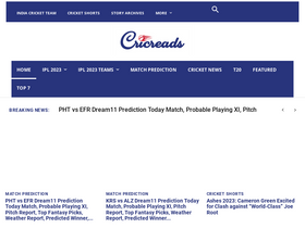 'cricreads.com' screenshot