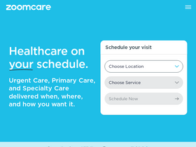 'zoomcare.com' screenshot