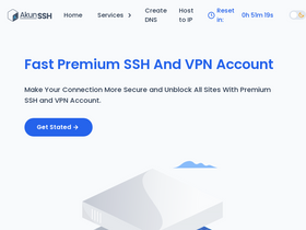 'akunssh.net' screenshot
