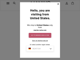 Maniko Nails® Deutschland  (maniko-nails.de)  homepage screenshot