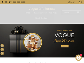 voguegiftbaskets.com homepage screenshot