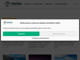 'letenkyzababku.sk' screenshot