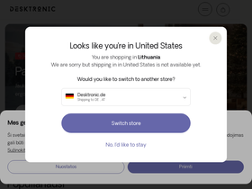 Desktronic.lt website screenshot