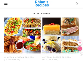 'rhiansrecipes.com' screenshot